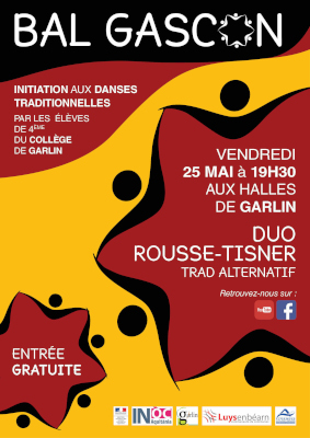 Affiche du bal gascon réalisée par les élèves de Garlin