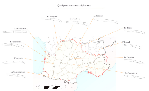 Cartographie des couteaux régionaux
